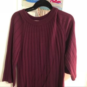 LOFT Maroon 3/4 sleeve sweater